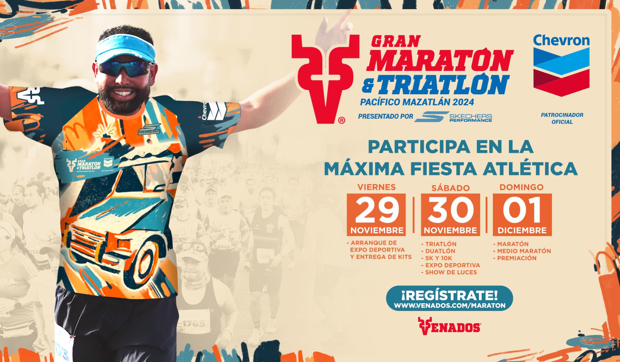 Gran Triatlón y Maratón Fiesta segura en Mazatlán